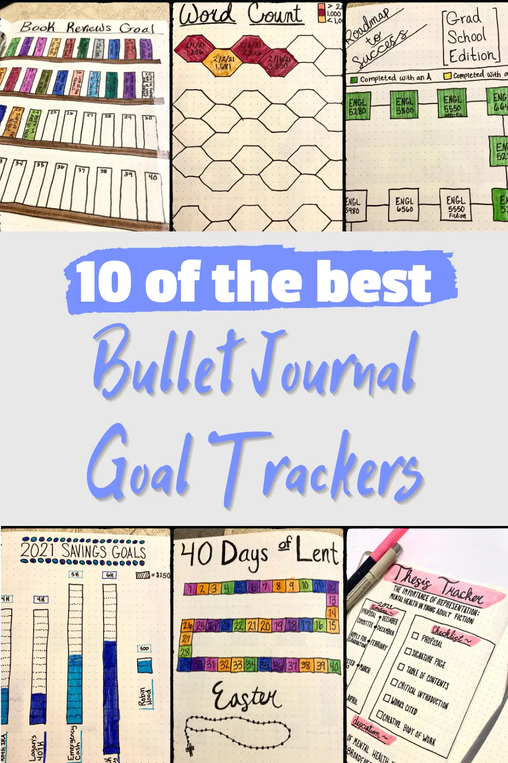 10 of the Best Bullet Journal Goal Trackers